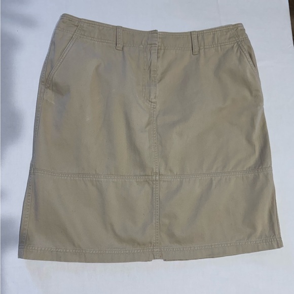 Jones New York Dresses & Skirts - Jones New York Signature Khaki Cotton Skirt Size 14 A-Line Classic Tan